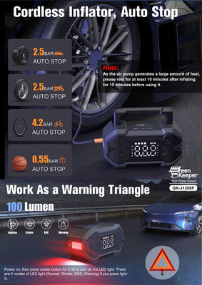 8.0L Benzina Portable Power Bank Multifunzionale Car Jump Starter con compressore d'aria per tutte le auto