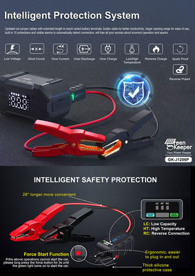 Multifunzione 12V batteria al litio Car Jump Starter con pompa d'aria e QC3.0 18W di uscita