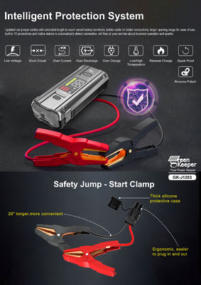 Batteria di emergenza per auto J1203 Peak 3000A 20000mAh Boost Jump Starter per veicoli da 8,0L