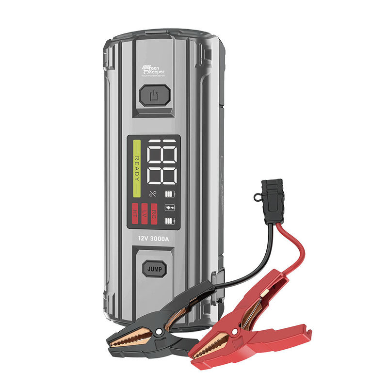 Green Keeper 2024 3000A 12V Portable Jump Starter 20000mAh/74Wh Capacità Clamps intelligenti