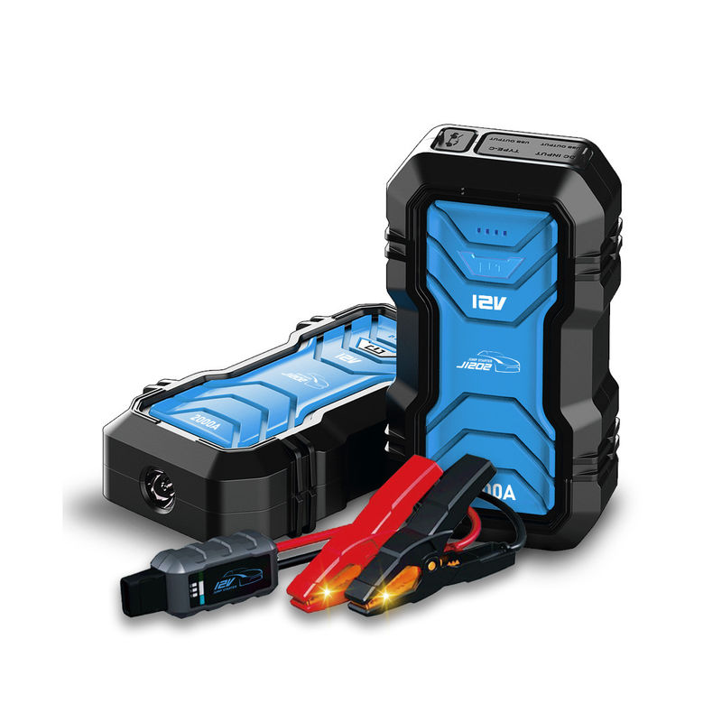 Compatta batteria portatile per auto da 15 W con usb-a di ricarica e luce a LED
